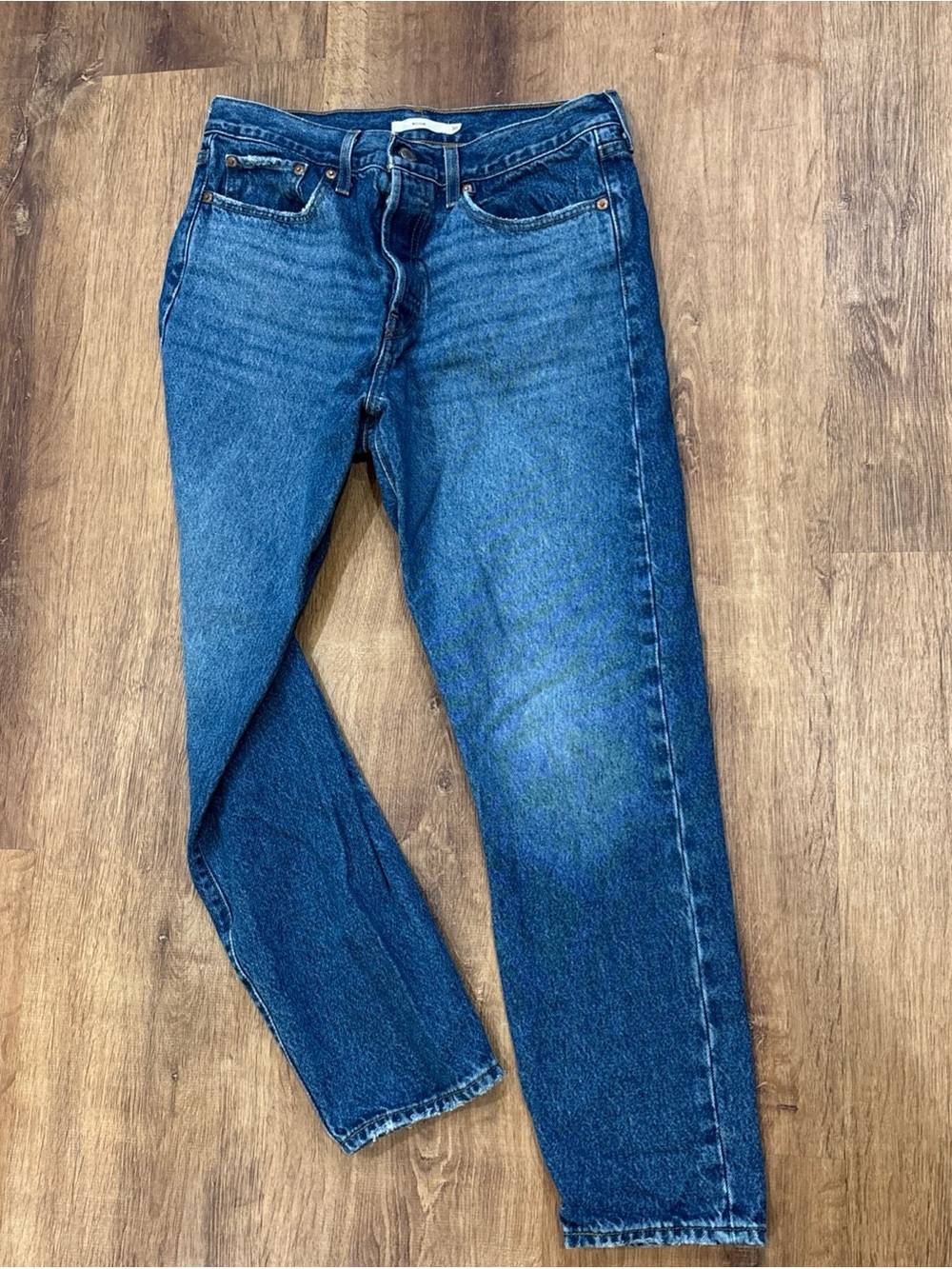 LEvis premium wedgie straight jeans sz 30x26 big E high rise medium wash 2021